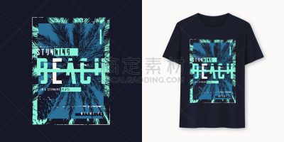 佛罗里达,矢量,海滩,字体,高雅,式样,图案t恤,运动,纺织品,热带气候