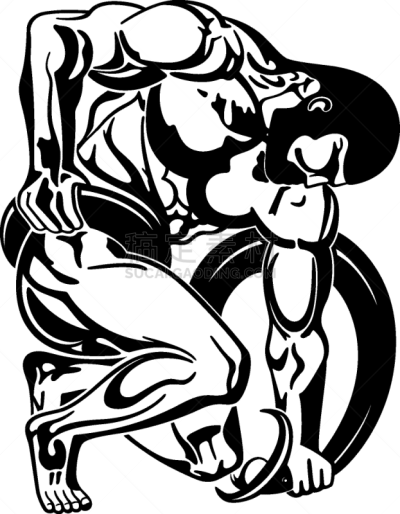 平衡折角灯,田径运动员,男性,男人,力量举重,蛇,复古,摔跤