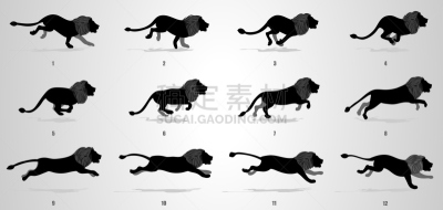 脚踏车,狮子,卡通,多帧影像,活力,背景分离,狮子座,边框,野生动物,迅速
