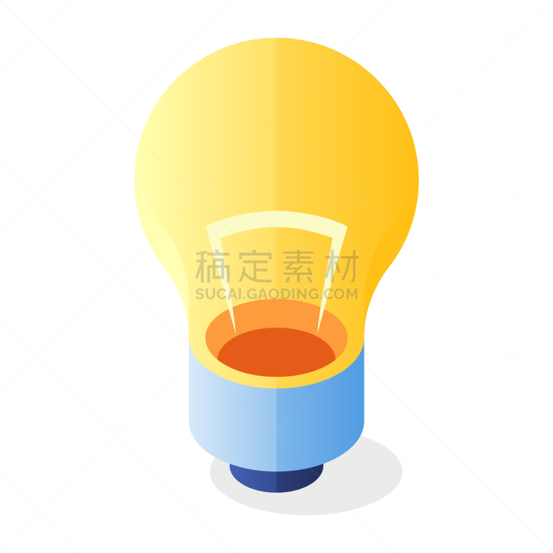 创造力,黄色,平坦的,图标,电灯泡,商务,策略,灵感,简单
