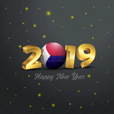 2019,字体,新年前夕,华丽的,请柬,问候,庆祝,设计,装饰