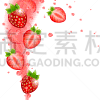 草莓,熟的,背景,夏天,白色,红色,粉色,绿色,部分,溅