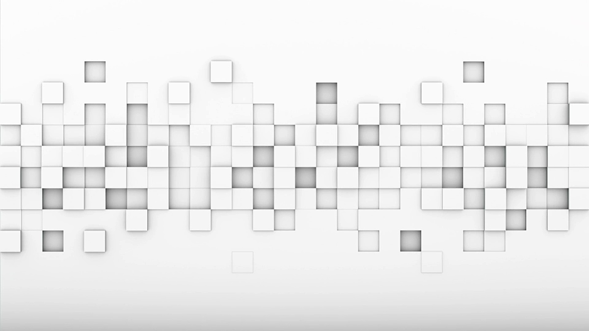 混沌挤出白色立方体3D渲染可循环动画