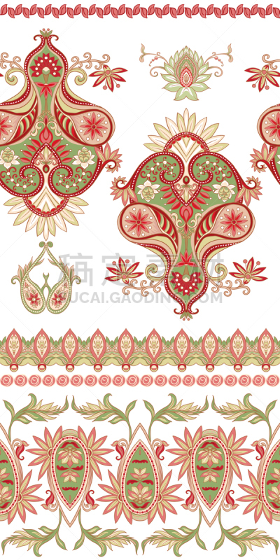 pattern with traditional paisley floral