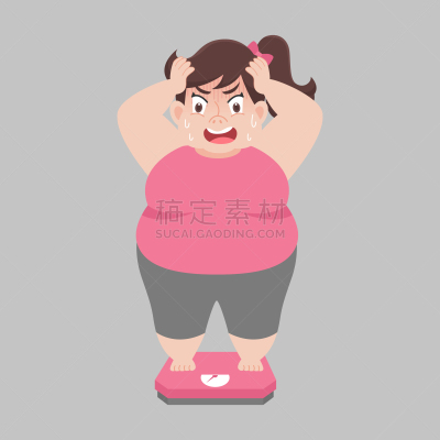女人,巨大的,肥胖,秤,坏消息,比例,损失,瘾君子,站,改进
