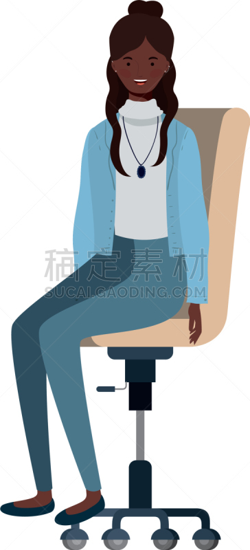 女人,白色,办公椅,车轮,扶手椅,纺织品,椅子,装饰物,设备用品,坐