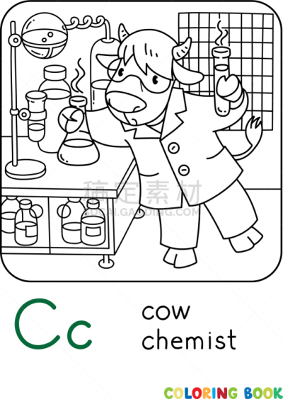 字母,字母表次序,母牛,彩色书,圣诞礼物,化学家,科学家,哺乳纲,涂料,动物