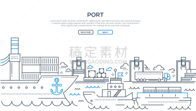 海港,设计师,极简构图,成一排,商务,行李,手提箱,船,奇异的,离开
