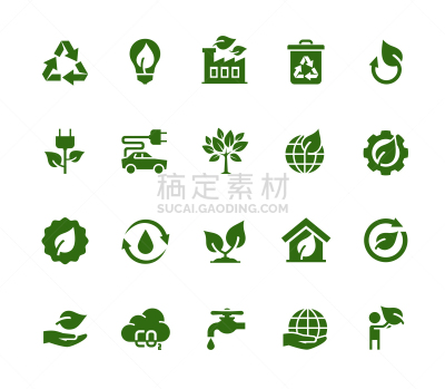环境,图标集,工业,家庭,矢量,生物学,可再生能源,照明设备,齿轮,替代燃料汽车