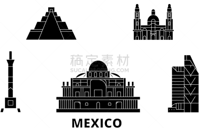 墨西哥,城市天际线,墨西哥城,公寓,旅途,国内著名景点,巴洛克风格,旅行,布置