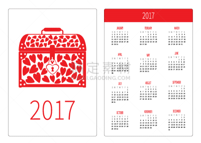 开端,口袋,2017年,日历,星期,星期日,可爱的,白色,月,爱