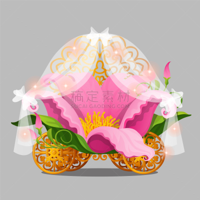 公主,粉色,幻想,花瓣,床,华丽的,窗帘,树荫,复古,绘制