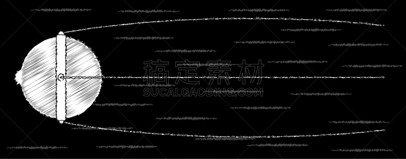 人造卫星,粉笔画,空间站,人造的,球体,平流层,空间探索,太空,黑板,沟通