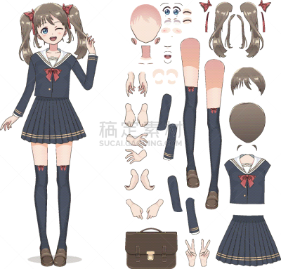 女生,日本漫画风格,裙子,分离着色,可爱的,商务,男人,幻想,图像,青少年