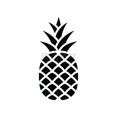 模板,矢量,计算机图标,菠萝,水果,可爱的,背景分离,热带气候,食品,柠檬
