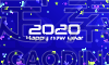 2020,新年前夕,华丽的,请柬,事件,贺卡,模板,风格,平铺,节日