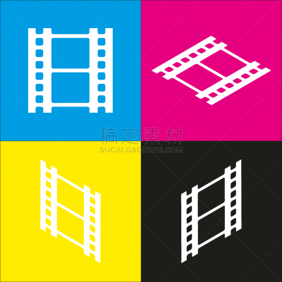 白色,影片,标志,线轴,计算机图标,疤,品红色,黄色,蓝色,黑色