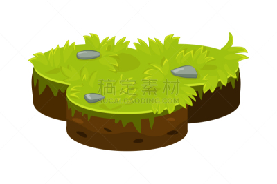 草,陆地,绿色,岛,草坪,圆石,平视角,部分,休闲游戏,背景分离