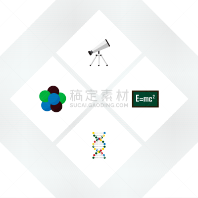 计算机图标,核电站,平坦的,公式,专门技术,生物学,理论设计标签,健康保健,技术,数学符号