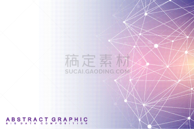 几何形状,分子,插画,背景,深的,健康保健,数据,主机,复杂,生物科技