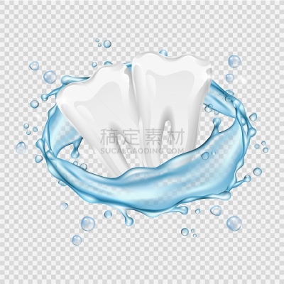 背景,白色,透明,矢量,水,牙齿,分离着色,清洗,溅,写实