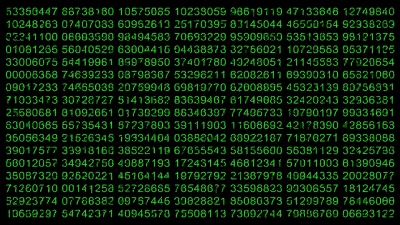 随机生成的数字图形背景数据黑客概念绿色