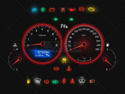 汽车,现代,速度计,视角,图表,测量工具,运动,写实,行动