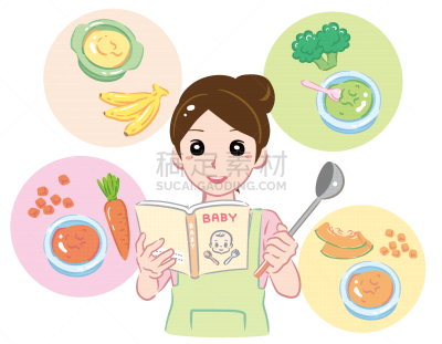 母亲,食品,婴儿,贞德,可爱的,蔬菜,菜泥,牛奶,西兰花,女人