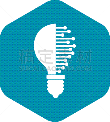 电灯泡,图标,简单,分离着色,轮廓,创造力,闪亮的,效率,概念,想象