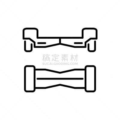 极简构图,悬浮滑板,计算机图标,扁平化设计,分离着色,白色,车辆运输车,红色,陀螺仪,平衡