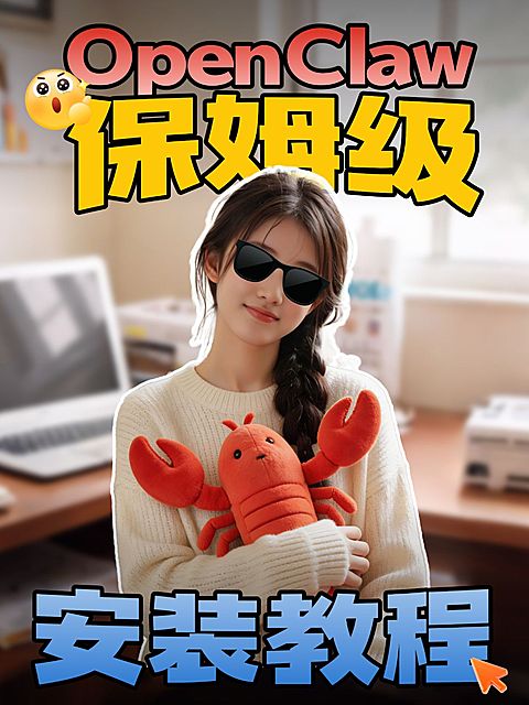 Openclaw保姆级安装教程指南人像小红书封面