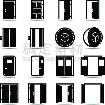门,计算机图标,商务,计算机,技术,建筑物门,现代,门口,绘画插图,建筑