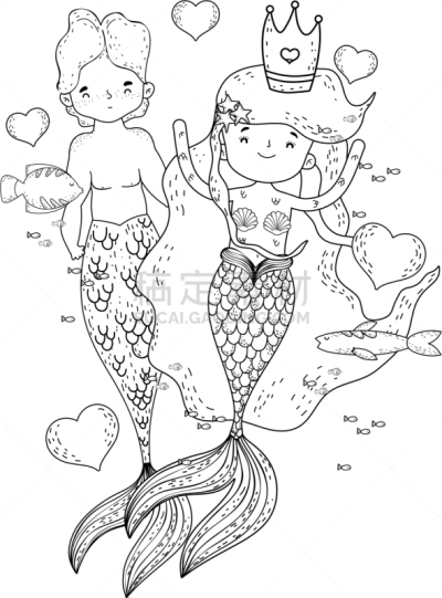 伴侣,性格,美人鱼,动物心脏,可爱的,水瓶座,飘然,家庭,浪漫,爱