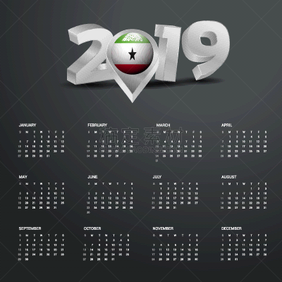 2019,模板,日历,字体,银色,新年,白昼,商务,五月,设计