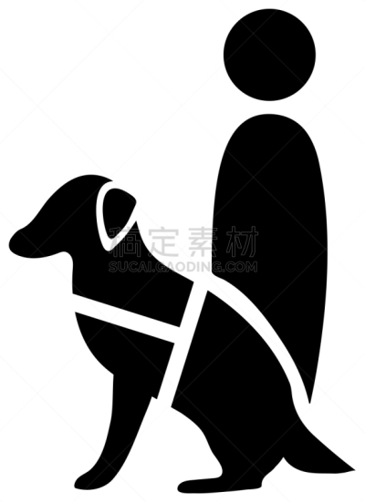 狗,矢量,绘画插图,计算机图标,警告标志,家庭护理,助听器,简单,导盲犬,动物