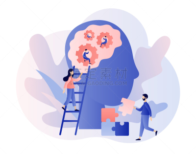 现代,绘画插图,卡通,病人,矢量,平坦的,心理治疗,协助,问