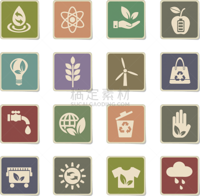 图标集,替代能源,生物学,柴油机,计算机,生物科技,环境,云,技术,联系