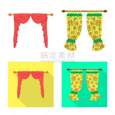 分离着色,窗帘,标志,一个物体,有褶衫,红色,百叶帘,纺织品,镂空花边,收集
