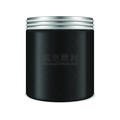 圆柱体,模板,广口瓶,圆形,金属,白色背景,矢量,盖子,螺旋瓶盖,化妆用品