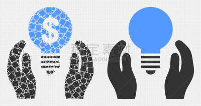 电灯泡,手,平坦的,像素化,商务,球体,电,圆形,机会,科学
