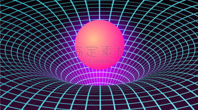 太空,霓虹灯,夜晚,几何形状,圆形,暗色,蓝色,黑色,格子