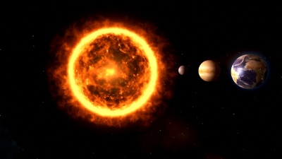 有太阳和行星的太阳系