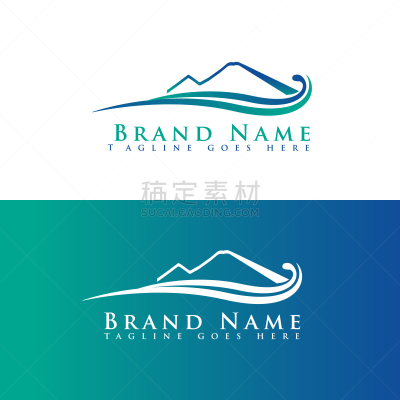 山,品牌名称,模板,华贵,复古风格,现代,户外,高处,标签,山脉