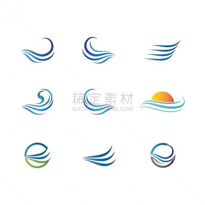 符号,计算机图标,矢量,波浪,运动,清新,华贵,风,肖像,现代