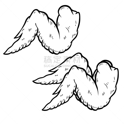 绘画插图,矢量,设计元素,标志,白色背景,传单,鸡翅