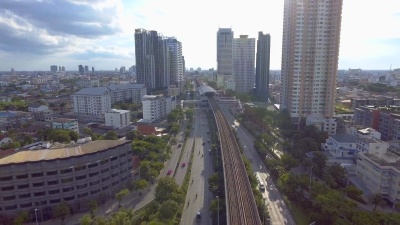 曼谷塔新桥鸟瞰