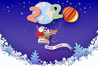 2020,圣诞卡,节日,新年,可爱的,事件,贺卡,雪,设计,问候