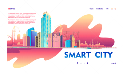 conceptual horizontal banner homepage template
