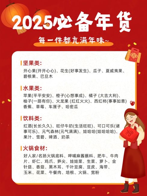 年货节囤货必备清单小红书配图预览效果