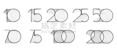 数字15,数字25,数字50,数字75,数字20,数字10,70多岁,商务,华丽的,请柬